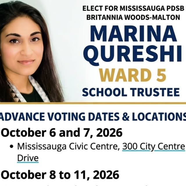 Advance voting is now open poster from Marina Qureshi